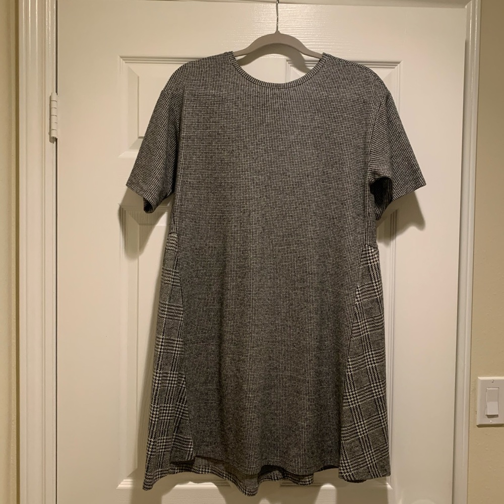 Zara houndstooth mini dress